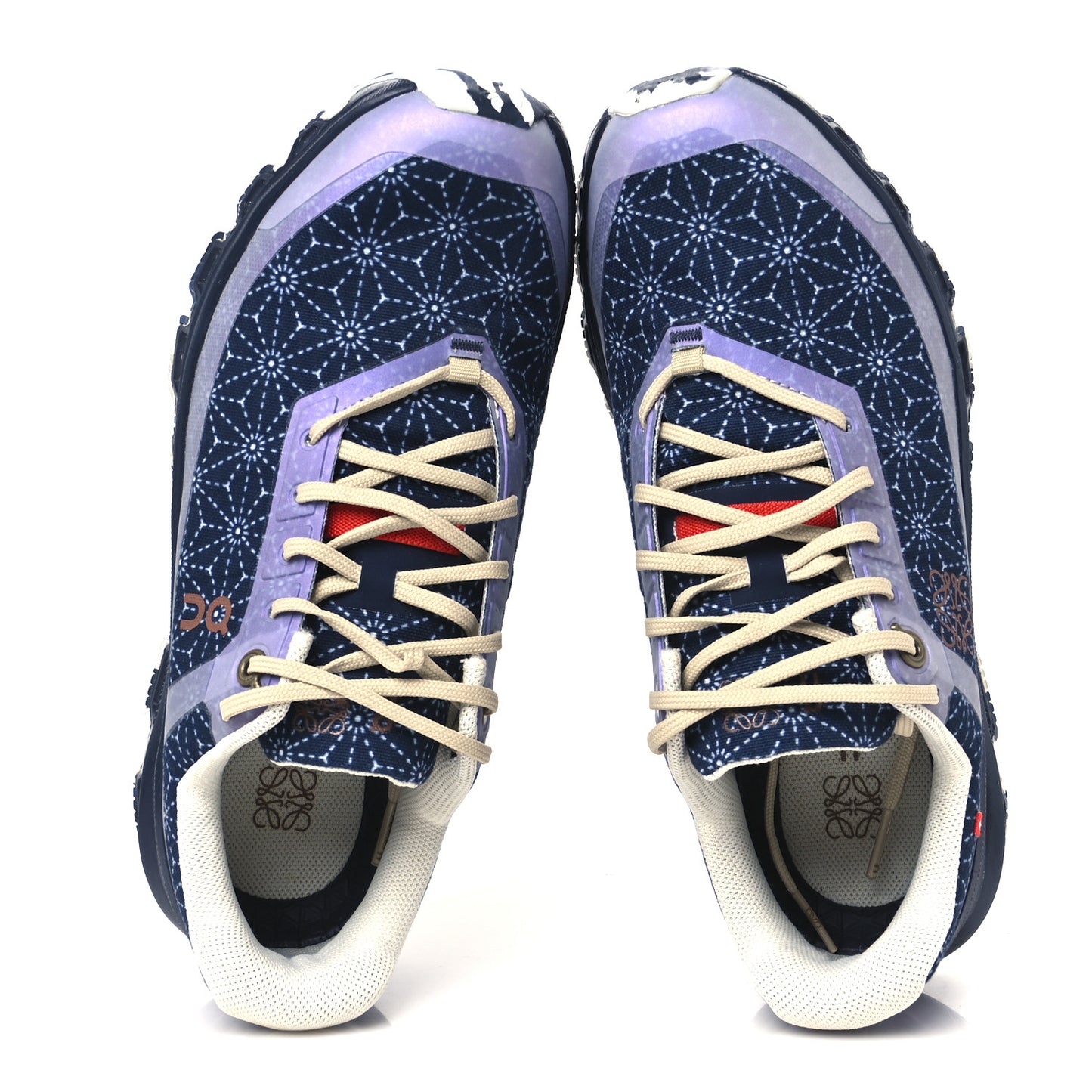 X ON Canvas Mesh Star Print Cloudventure Sneakers 35.5 Space Blue