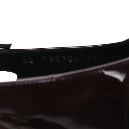 Saint Laurent Glazed Calfskin Lee 75 Slingback Pumps 37 Marron Glace 10 of 13