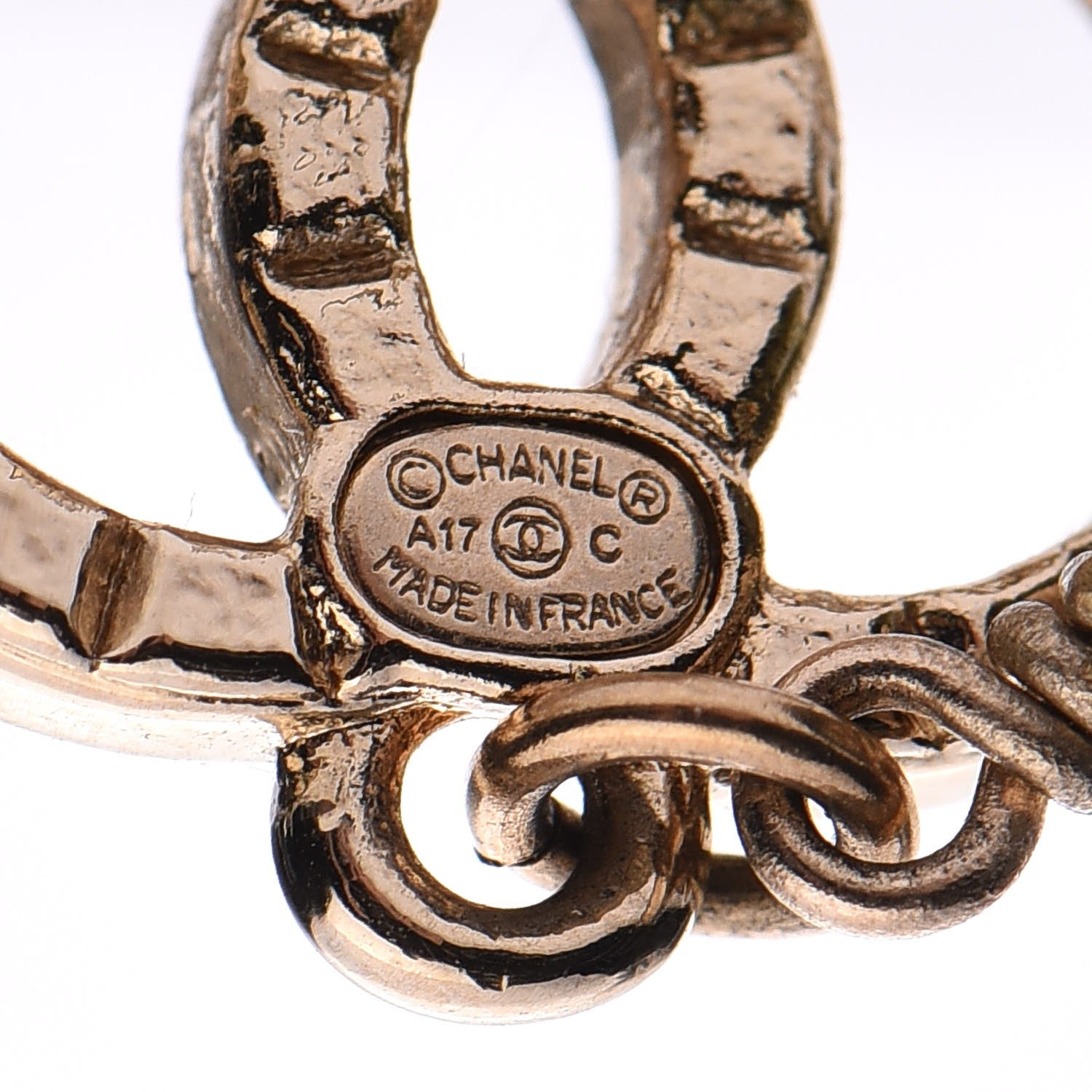 Chanel Bead CC Drop Earrings Gold 4 of 6