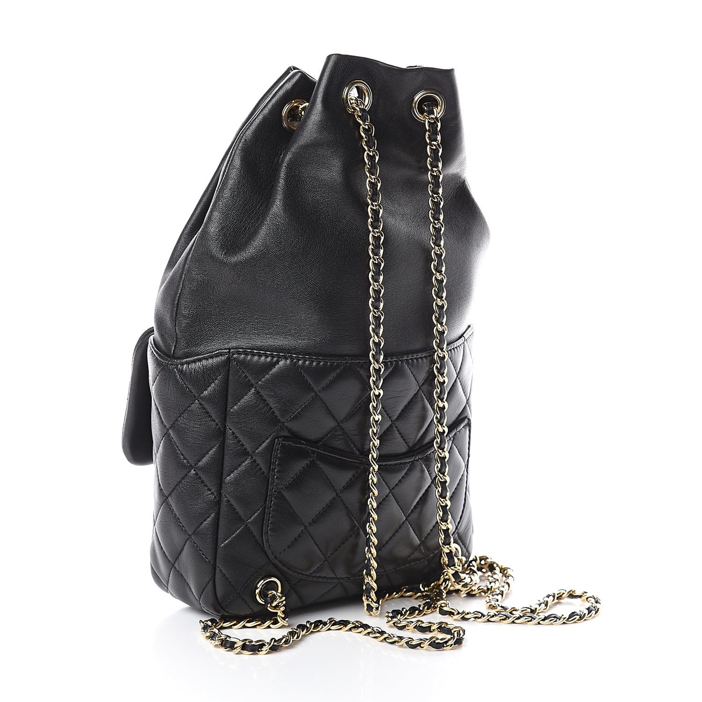 Lambskin Quilted Small in Seoul Backpack Black