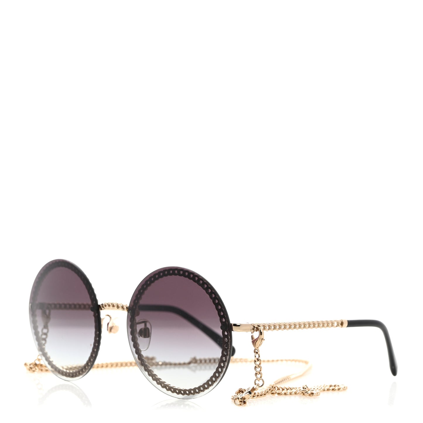 Round Chain Sunglasses 4245 Gold