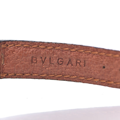 Bulgari 18K Yellow Gold Calfskin 26mm Quartz Watch Black 6 of 11