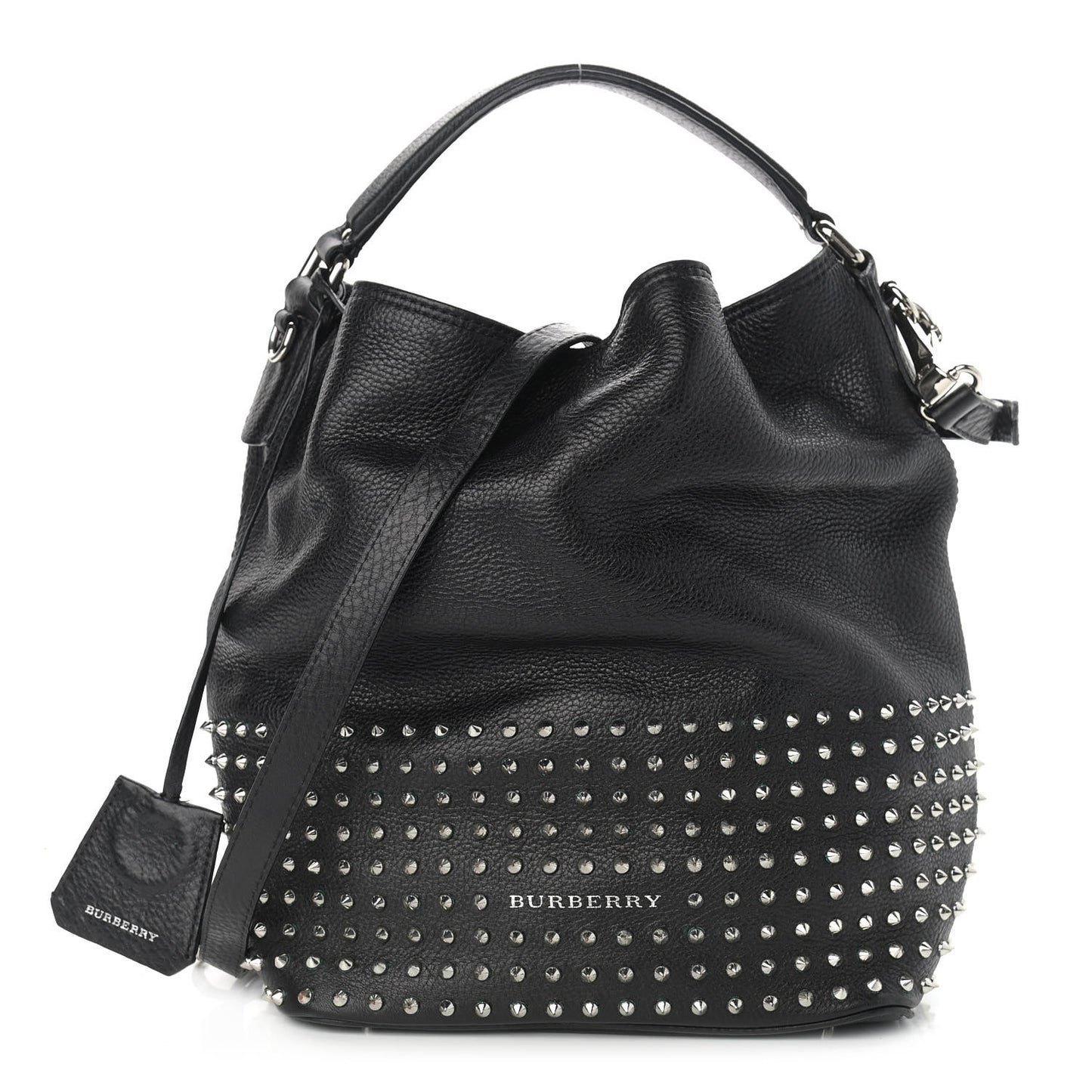 Calfskin Studded Medium Susanna Hobo Black