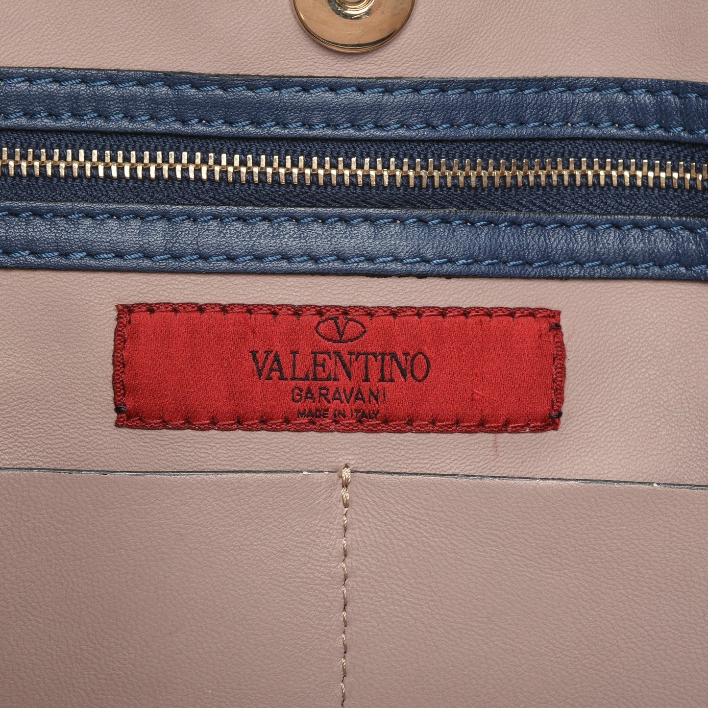 Nappa Medium Rockstud Soft Tote Indigo