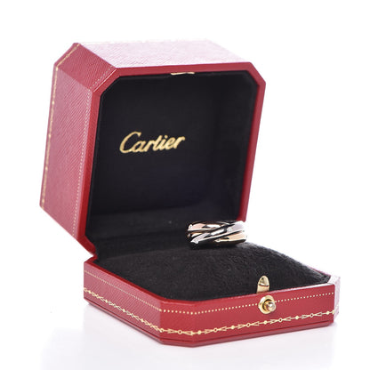 Cartier 18K Pink Yellow White Gold Diamond Trinity Ring 54 7 5 of 5