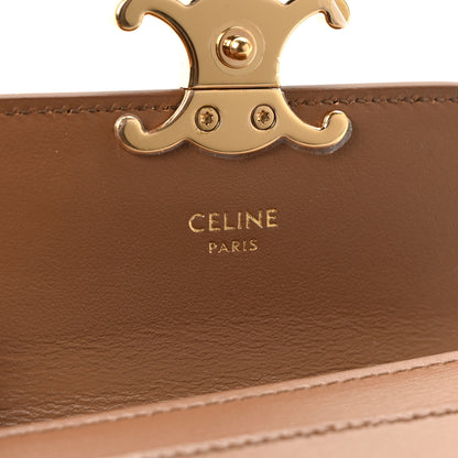 Celine Shiny Calfskin Triomphe Flap Card Holder Bronze 6 of 8