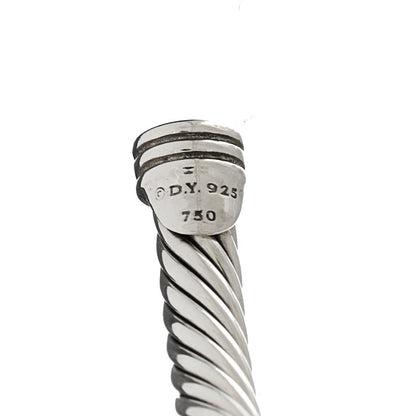 David Yurman Sterling Silver 18K Yellow Gold 4mm X Station Cable Bracelet 3 of 3