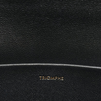Celine Shiny Calfskin Triomphe Chain Shoulder Bag Black 6 of 9