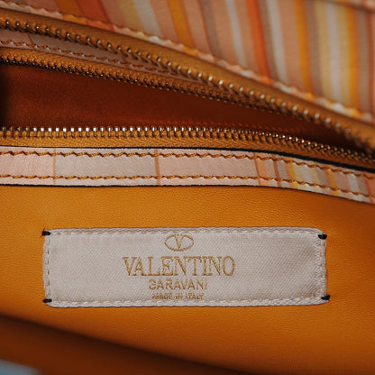Valentino Garavani Vitello Native Couture 1975 Rockstud Double Handle Tote Mandarin Sorbet 7 of 9