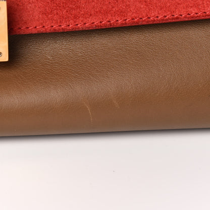 Celine Smooth Calfskin Suede Medium Tri-Color Trapeze Vermillion 13 of 13