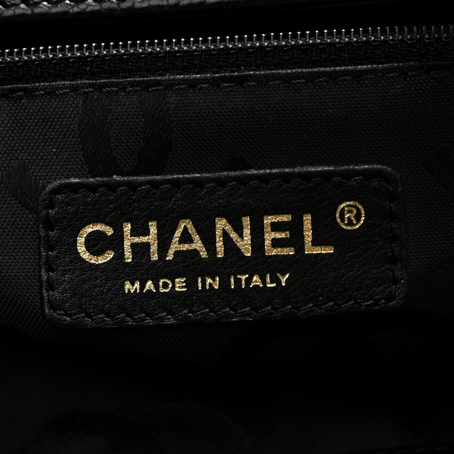 Caviar CC Stitched Medium Tote Black Black