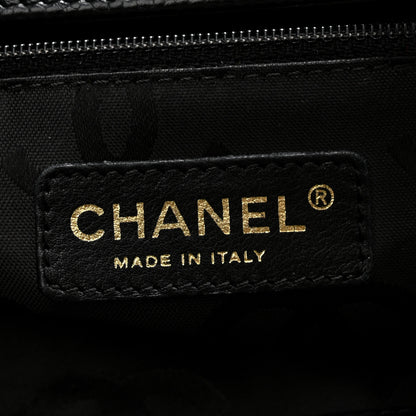 Chanel Caviar CC Stitched Medium Tote Black Black 6 of 10