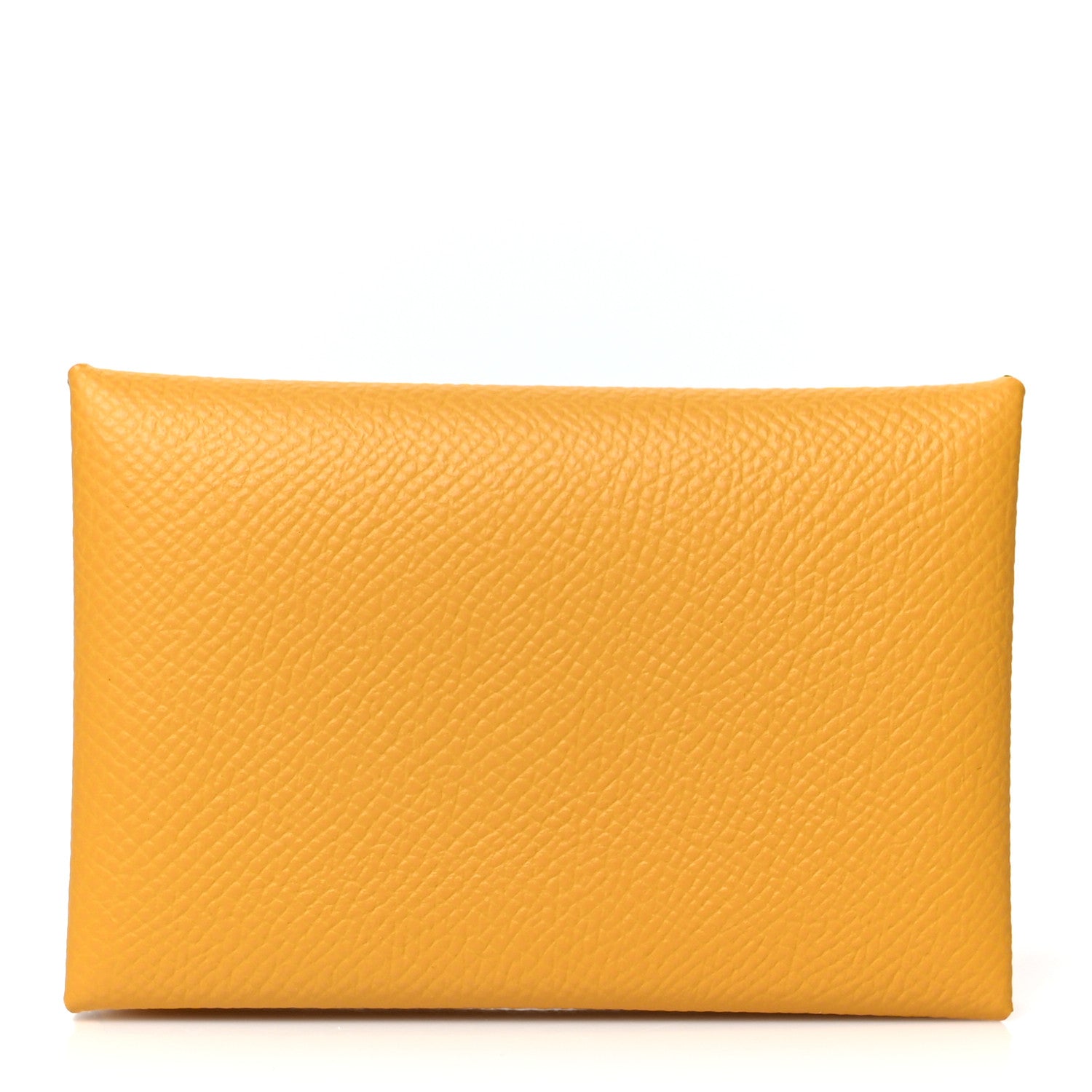 Hermes Epsom Horseshoe Calvi Card Case Jaune Ambre Craie 2 of 11