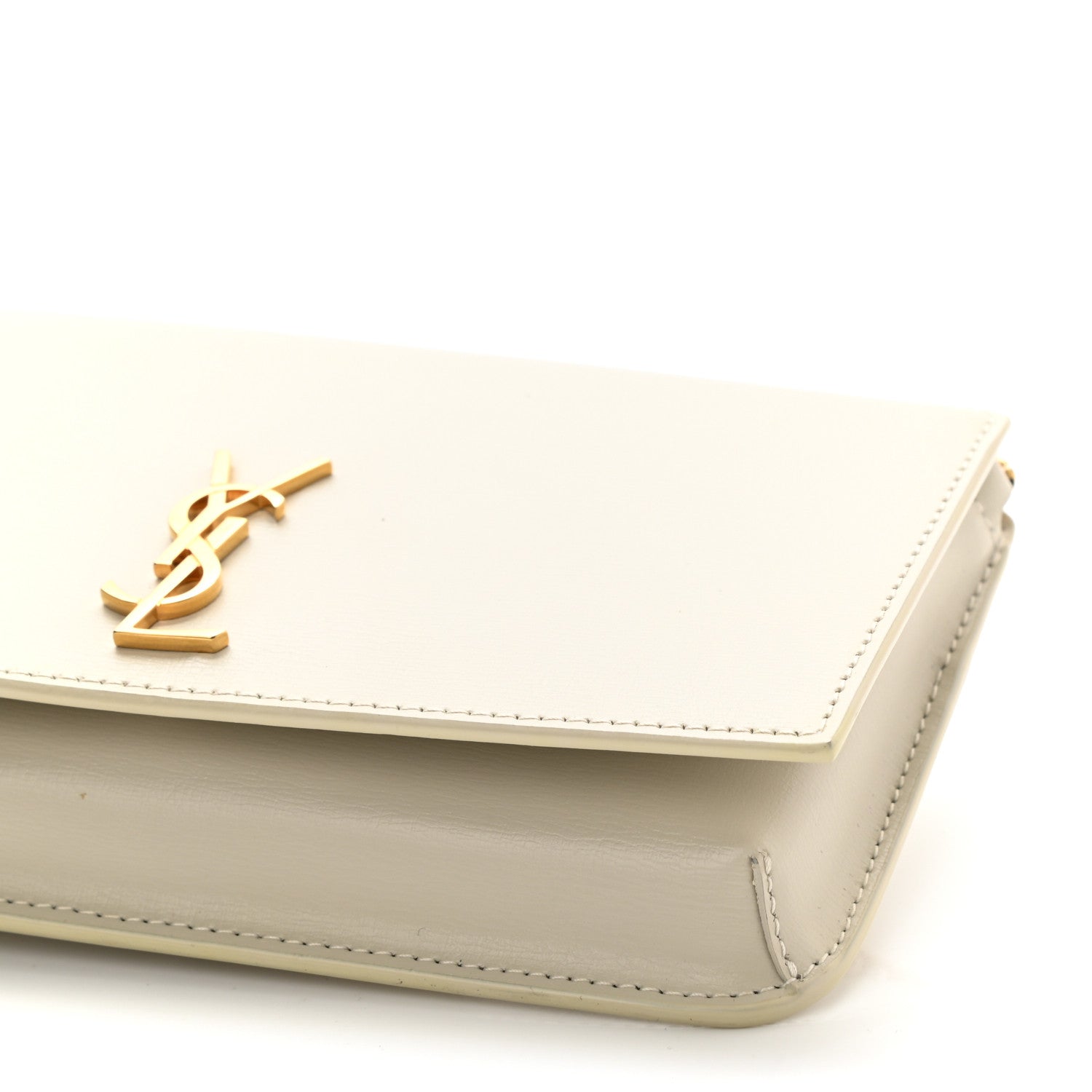 Saint Laurent Smooth Calfskin Monogram Phone Holder Crossbody Blanc Vintage 7 of 7