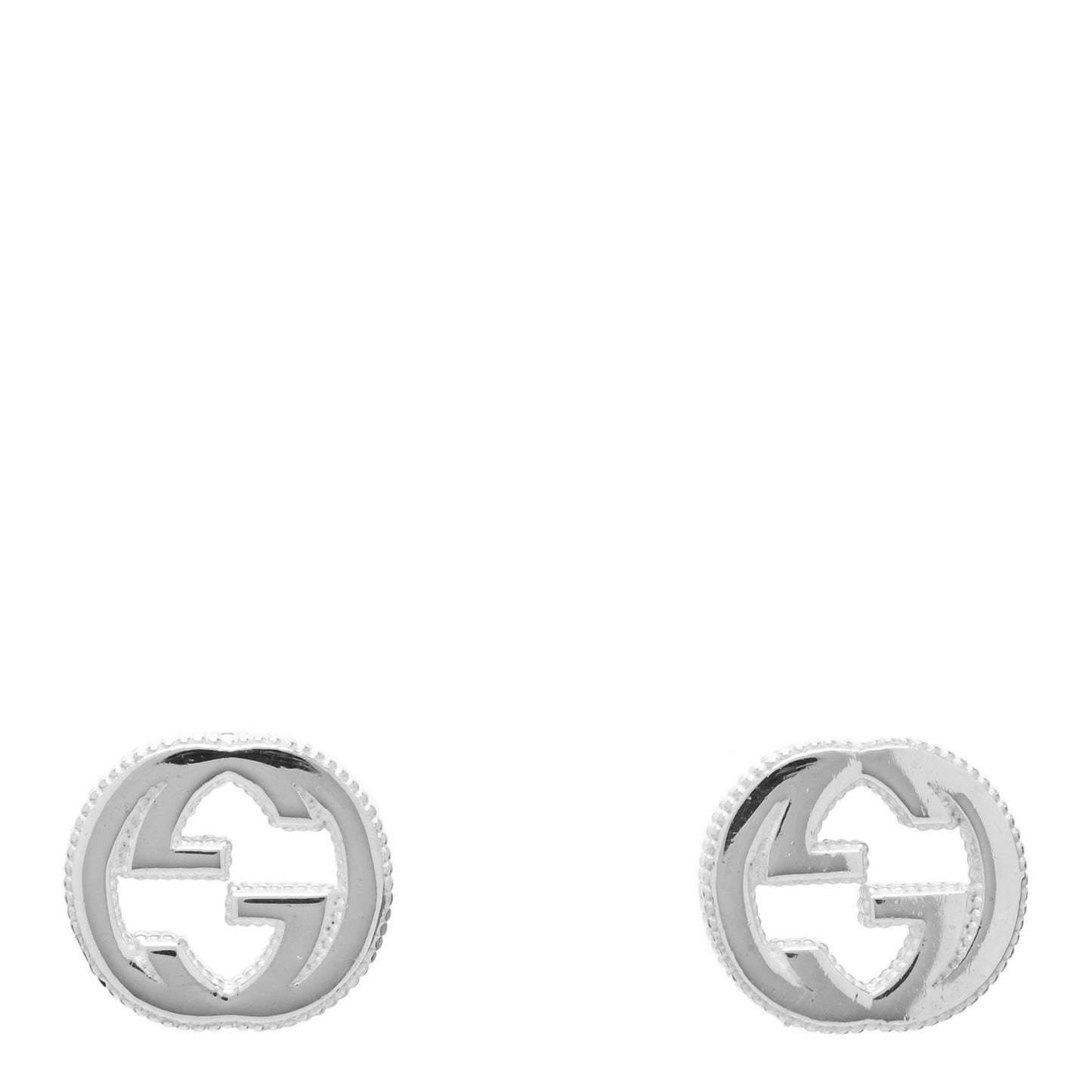 Sterling Silver Interlocking G Stud Earrings
