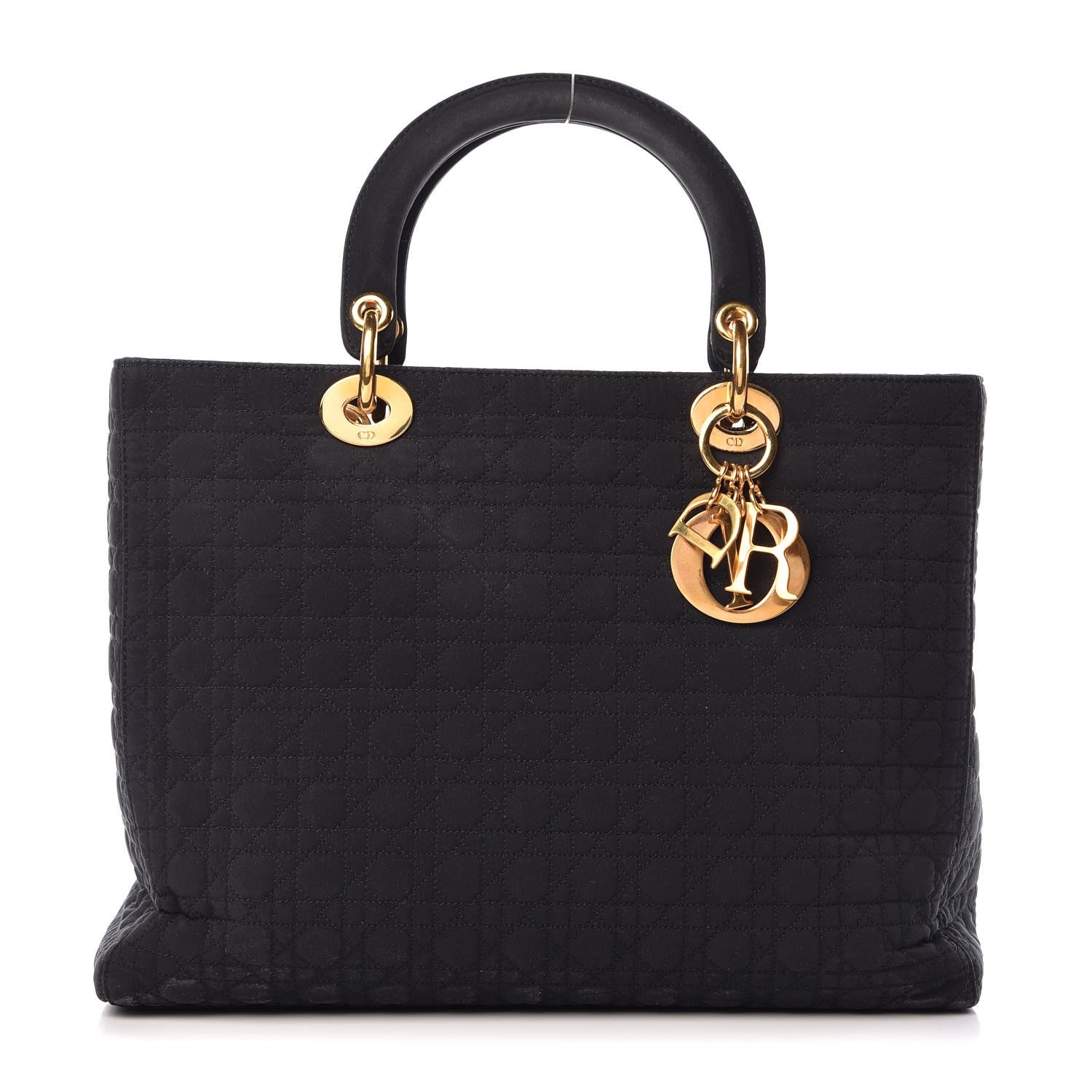 Christian Dior Nylon Cannage Large Lady Dior Black 1 of 11