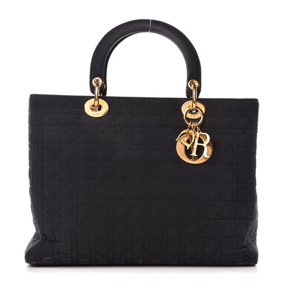 Christian Dior Nylon Cannage Large Lady Dior Black 1 of 11
