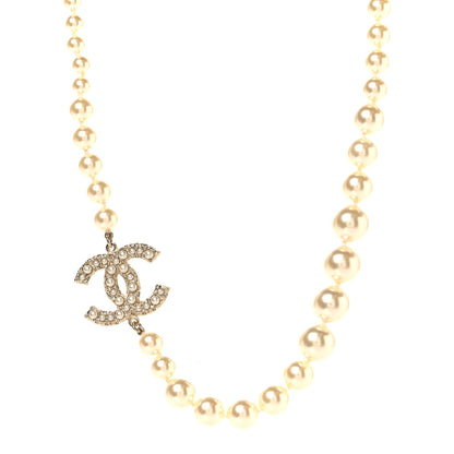 Chanel Pearl CC 100th Anniversary Necklace Light Gold 1 of 5