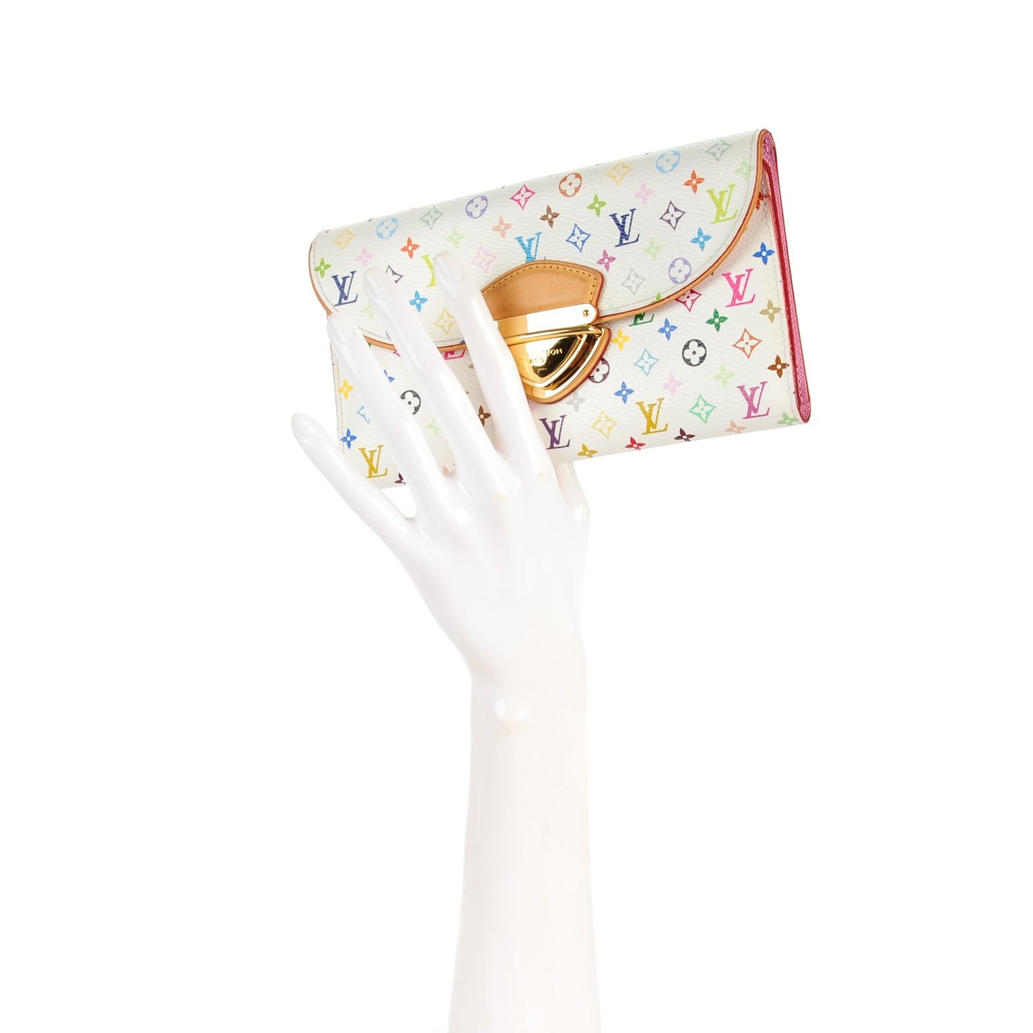 Monogram Multicolor Eugenie Wallet White Litchi