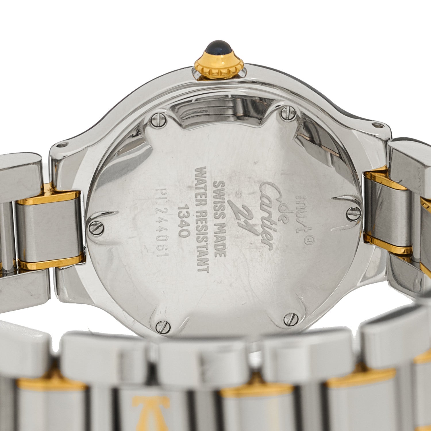 Cartier Stainless Steel 18K Yellow Gold 28mm Must de 21 Quartz Watch 4 of 4