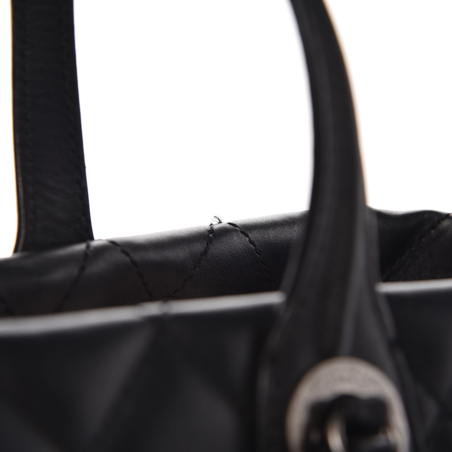 Chanel Calfskin Quilted Large Easy Shopping Tote Black 10 of 11