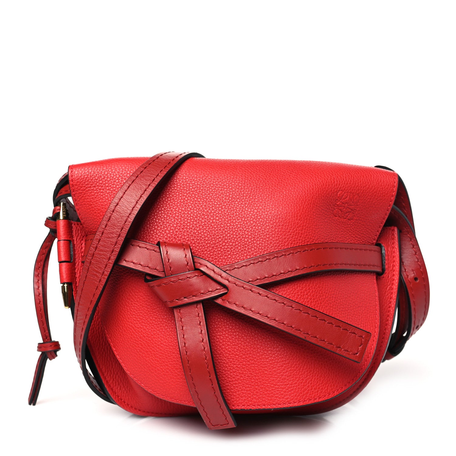 Loewe Grained Calfskin Small Gate Crossbody Bag Burnt Red 1 of 9
