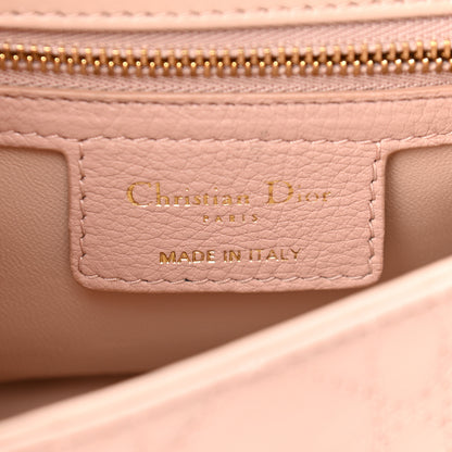 Christian Dior Calfskin Cannage Small Caro Bag Rose De Vents 8 of 10