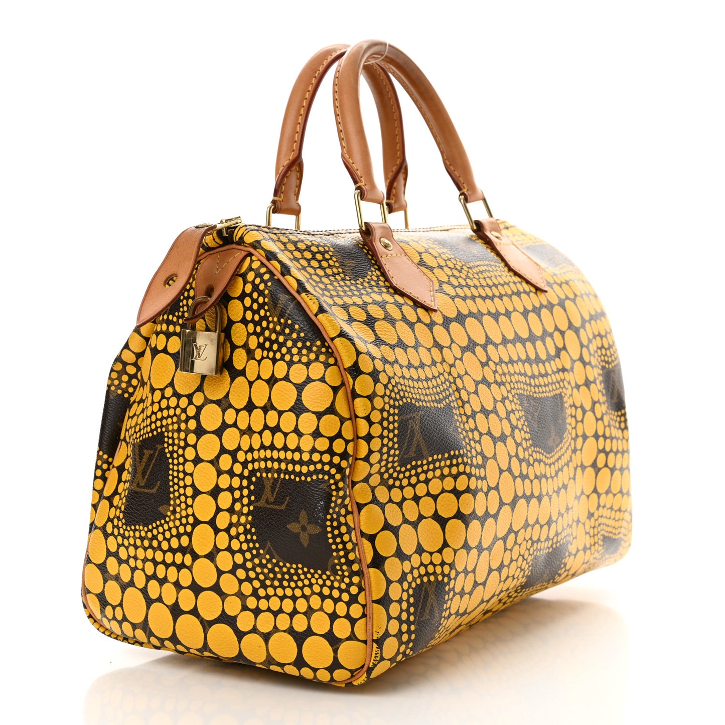 Monogram Kusama Town Speedy 30 Yellow