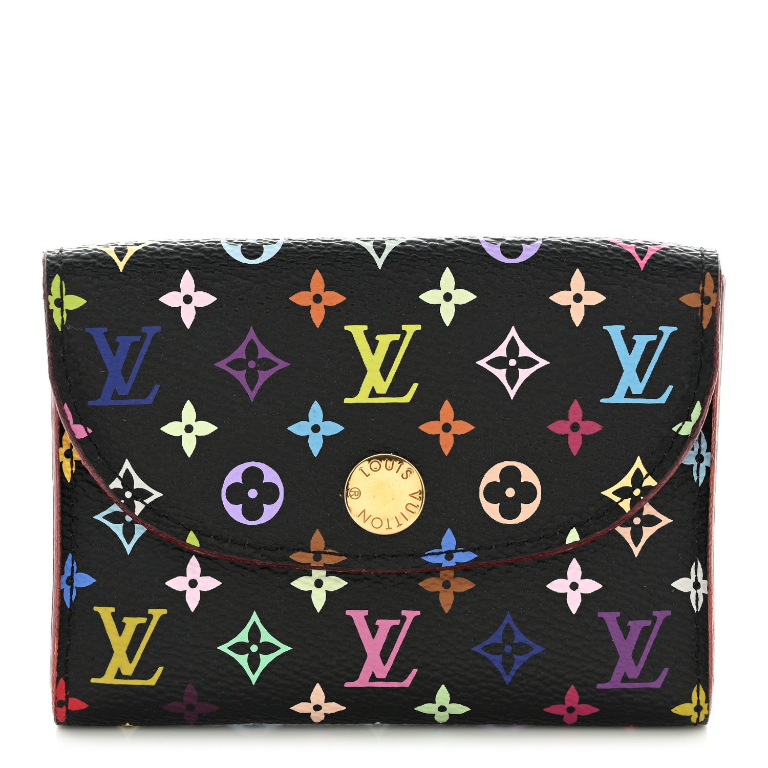 Louis Vuitton Monogram Multicolor Business Card Holder Black Grenade 1 of 9