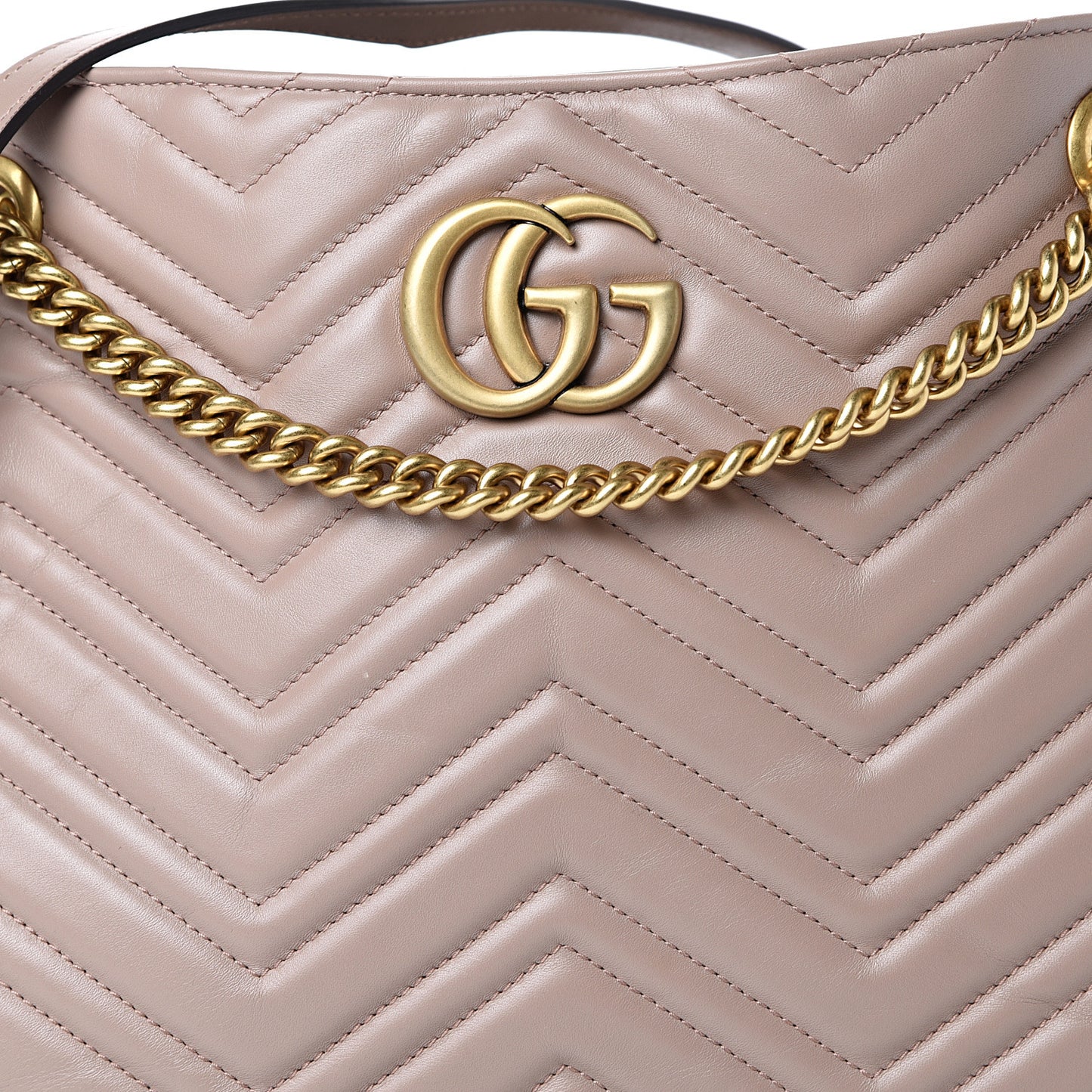 Calfskin Matelasse Medium GG Marmont Shoulder Tote Bag Porcelain Rose