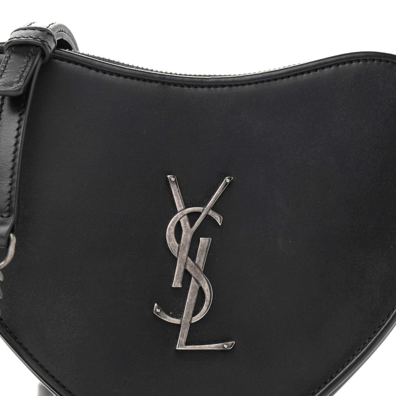 Saint Laurent Calfskin Heart Monogram Crossbody Black 11 of 12