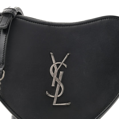Saint Laurent Calfskin Heart Monogram Crossbody Black 11 of 12