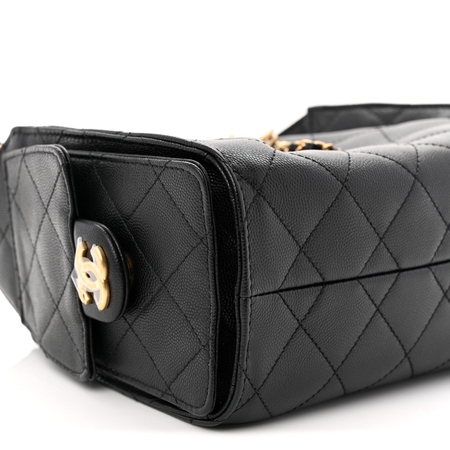 Chanel Caviar Quilted Mini Chanel 25 Handbag Black 9 of 11