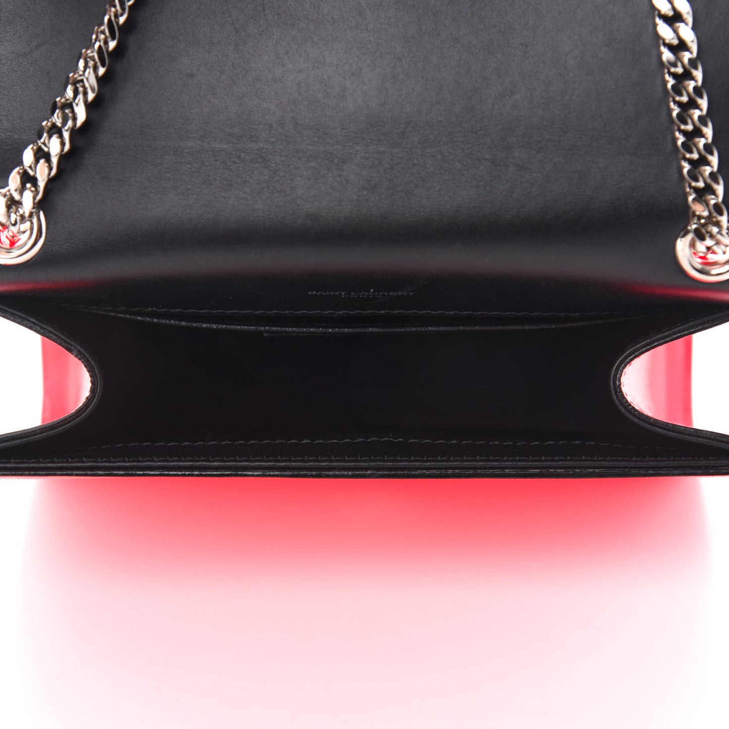 Patent Grain de Poudre Small Monogram Kate Satchel Neon Pink