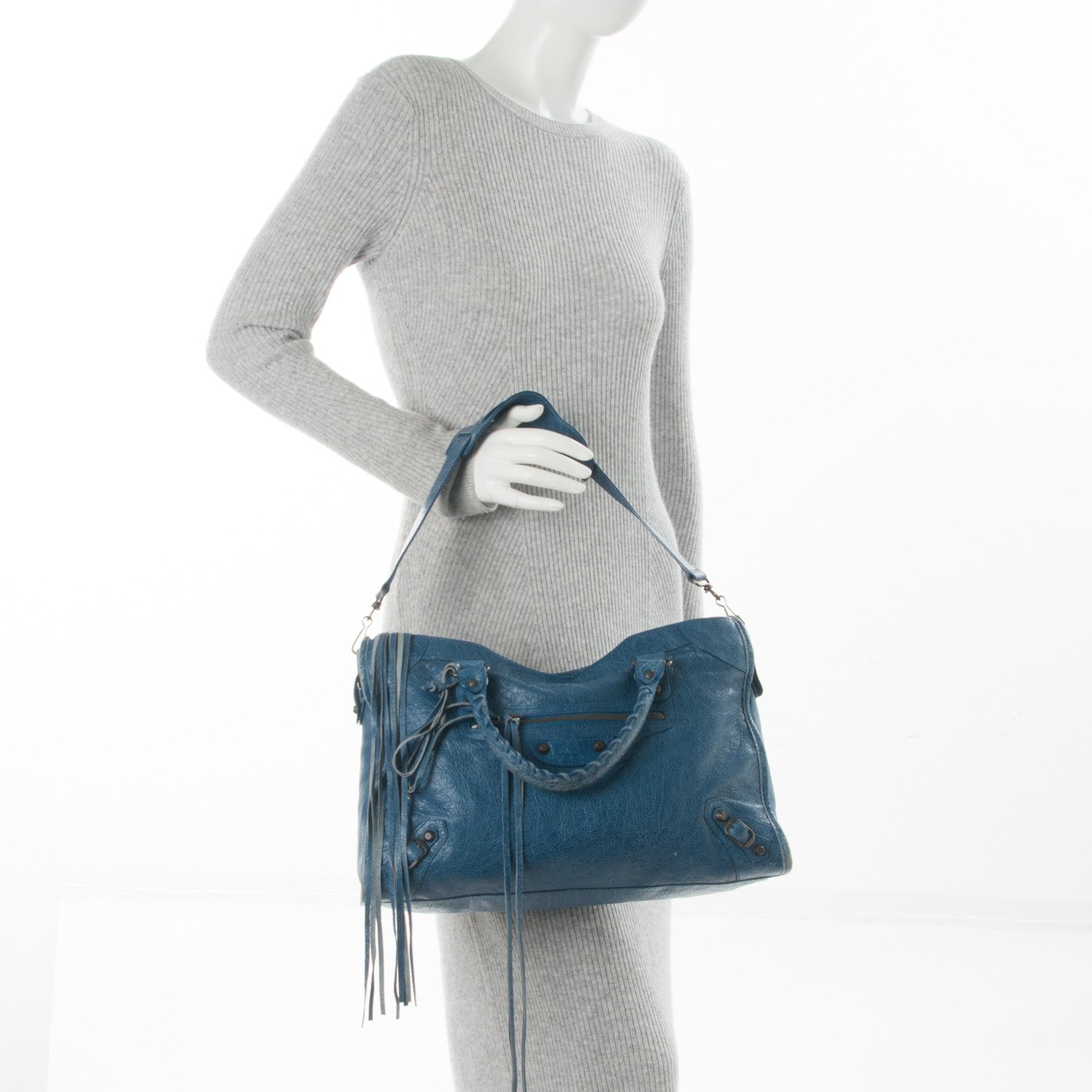 Balenciaga Agneau Classic Hardware City Bleu Cobalt Bleu Electric 2 of 11