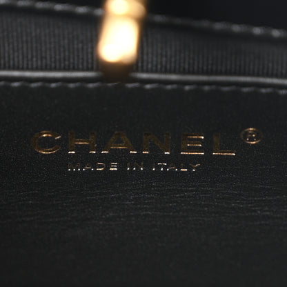 Chanel Shiny Lambskin Pearl Small Shopping Bag Black 6 of 11
