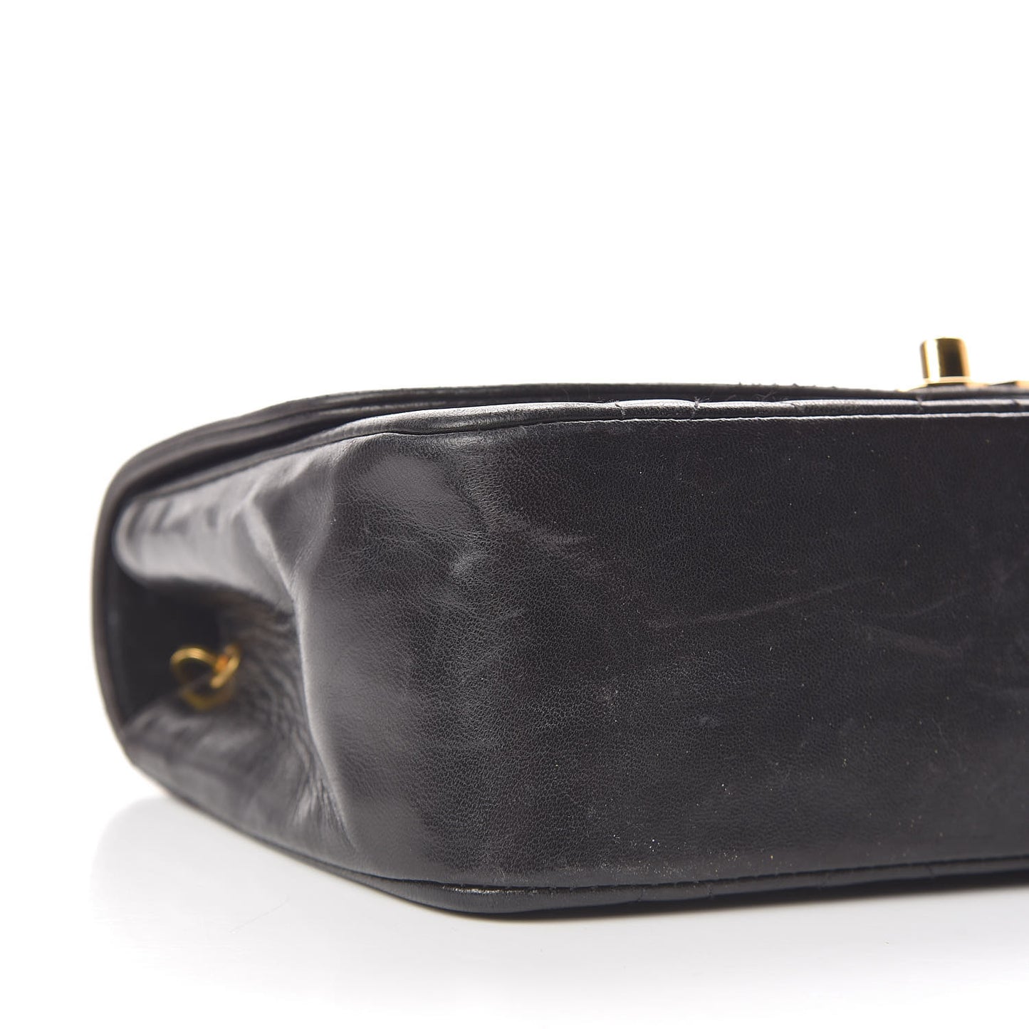 Lambskin Quilted Small Single Flap Black