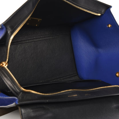 Celine Smooth Calfskin Suede Small Tri-Color Trapeze Indigo 6 of 8