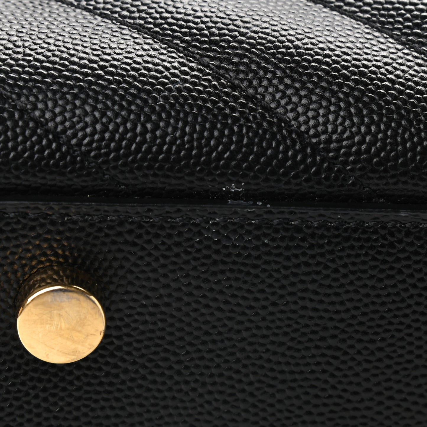 Grain De Poudre Matelasse Chevron Monogram Shopping Bag Black