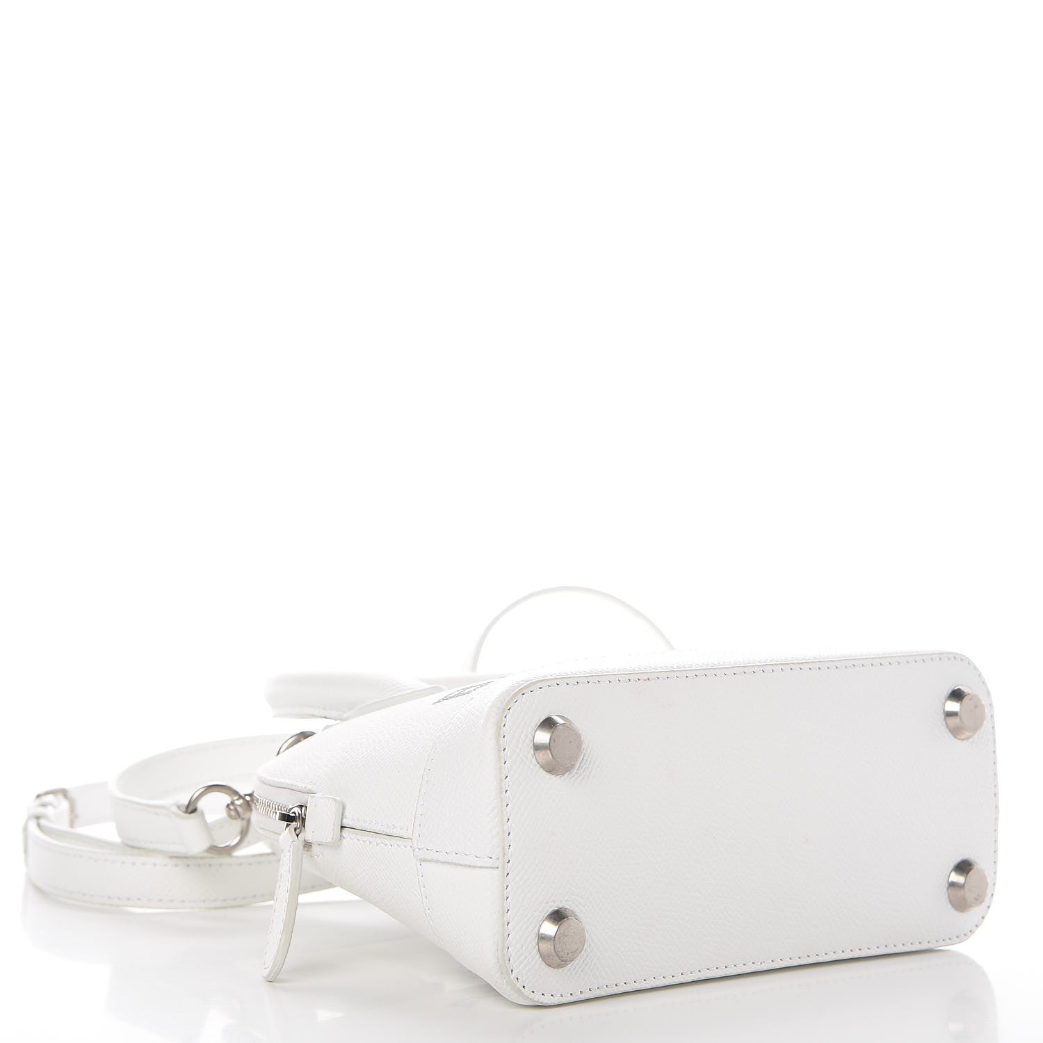 Balenciaga Grained Calfskin XXS Ville Top Handle Bag White Black 4 of 12