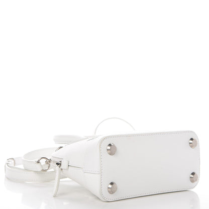 Balenciaga Grained Calfskin XXS Ville Top Handle Bag White Black 4 of 12