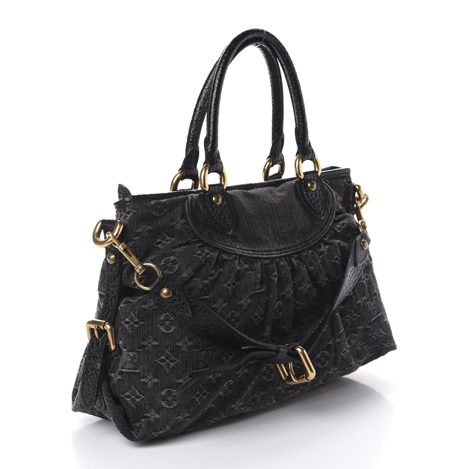 Louis Vuitton Denim Neo Cabby MM Black 4 of 10