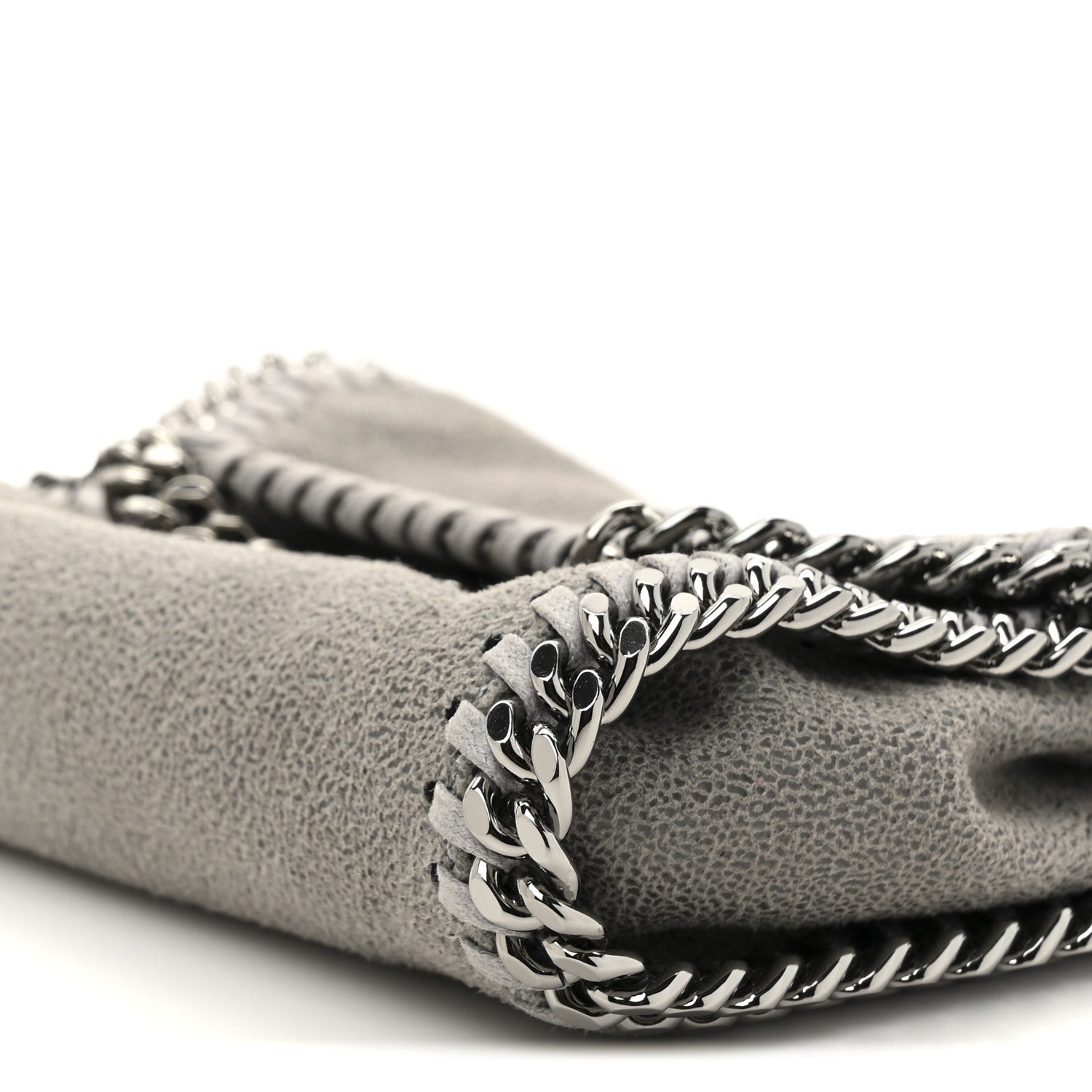 Stella McCartney Shaggy Deer Tiny Fold Over Falabella Tote Grey 8 of 9