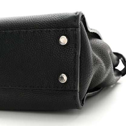 Fendi Cuoio Romano Selleria Bi-Color Medium Peekaboo Iconic Satchel Black Mou 10 of 15