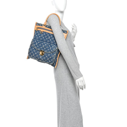 Louis Vuitton Monogram Denim Sac Plat Blue 2 of 12