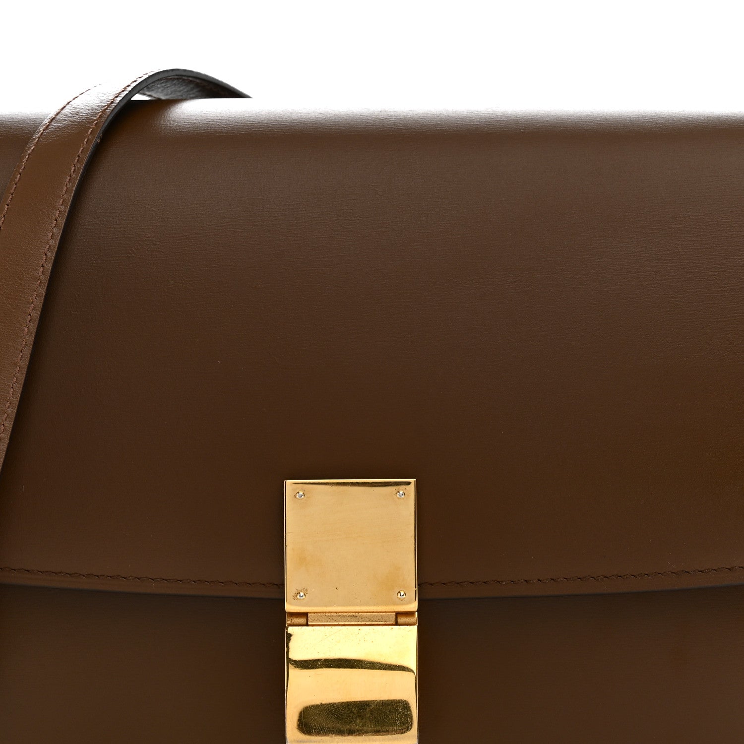 Celine Box Calfskin Medium Classic Box Flap Bag Camel 9 of 11
