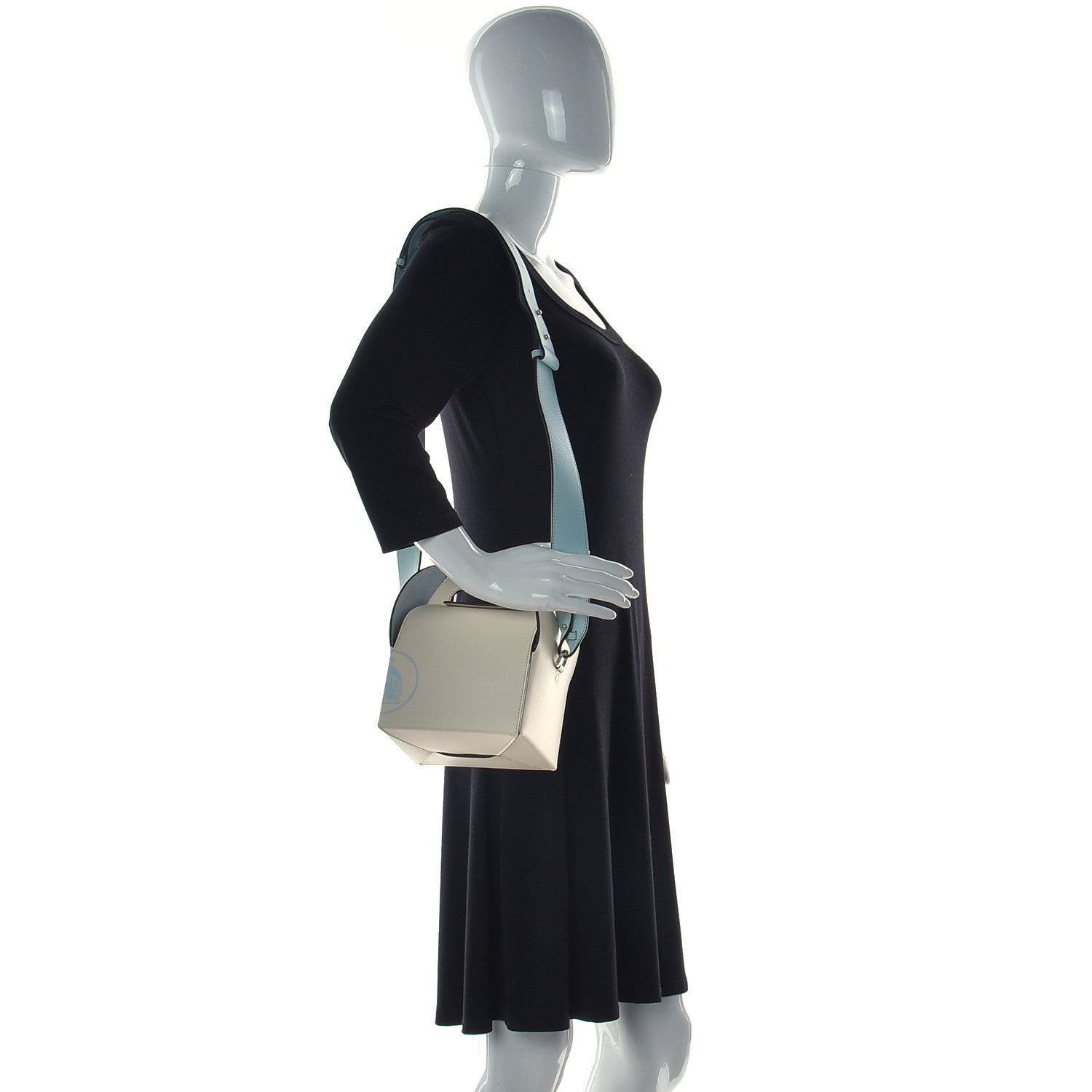 Lanvin Nomad Calfskin Happy Box Shoulder Bag White 2 of 9