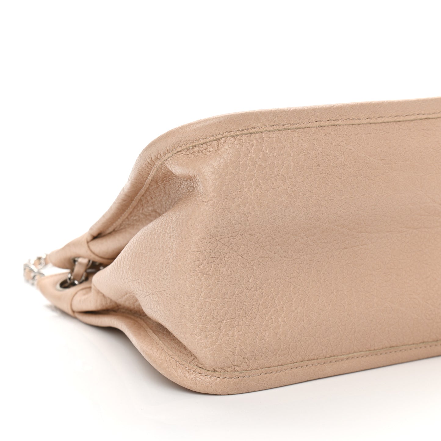 Calfskin Mademoiselle Shoulder Bag Beige