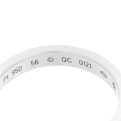Cartier Platinum Diamond 3mm C De Cartier Wedding Band Ring 56 7.5 5 of 6
