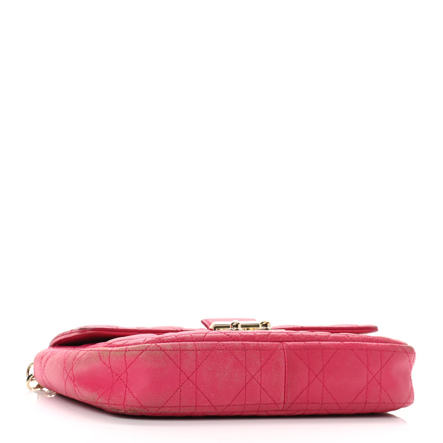 Christian Dior Lambskin Cannage Miss Dior Promenade Pouch Fuchsia 4 of 16